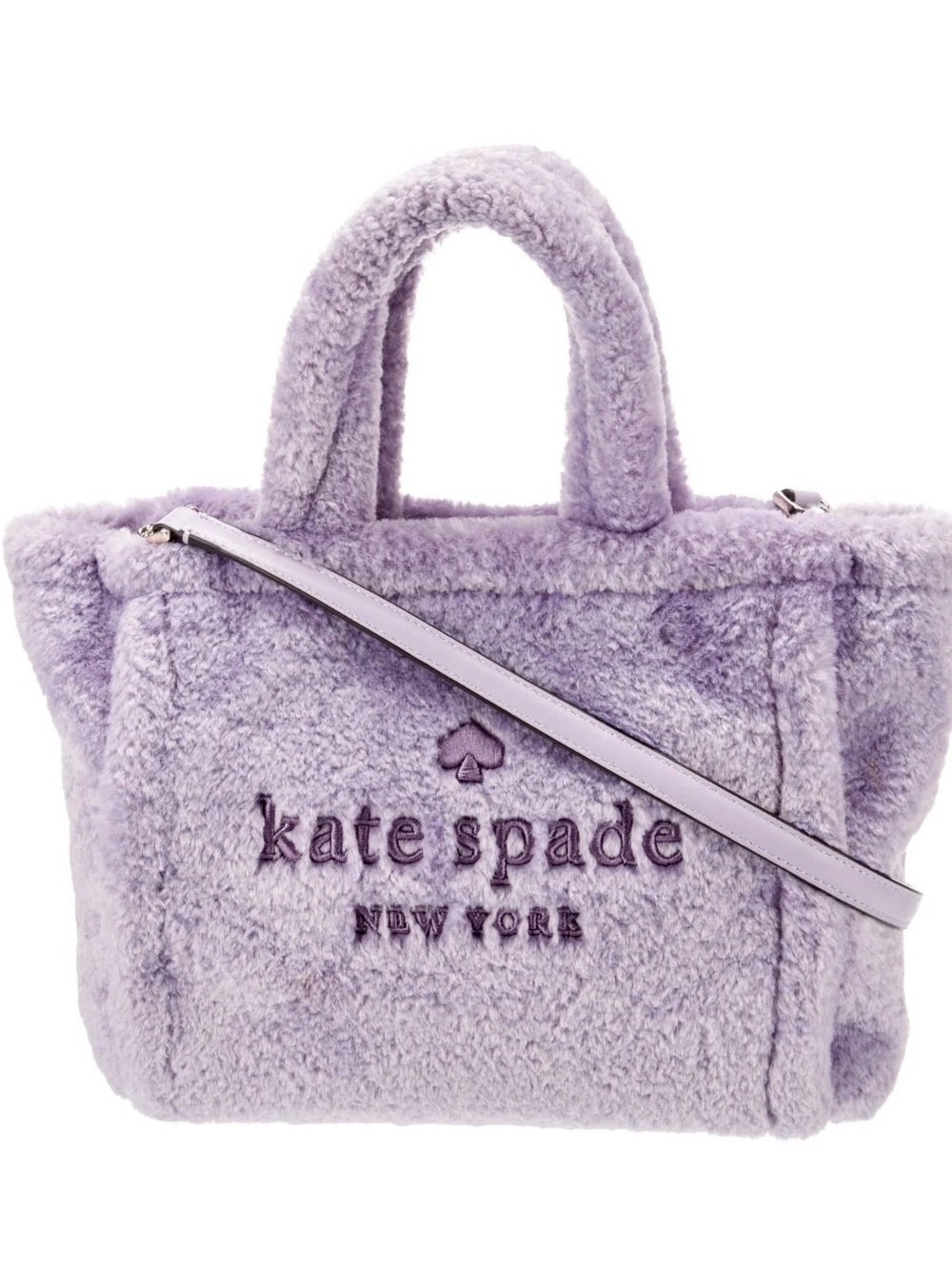kate spade Plush Lavender Fuzzy Tote